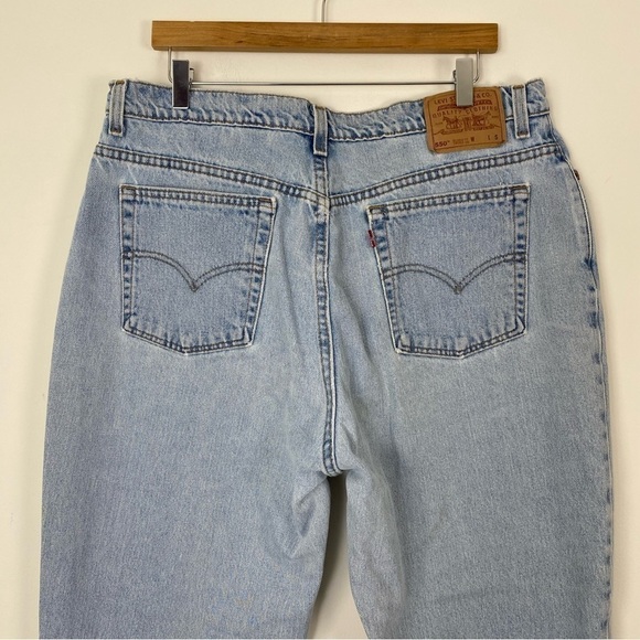 VINTAGE 90s LEVI’S 550 Relaxed Fit Tapered Leg High Waisted Jeans Size 20W Short - Picture 2 of 13